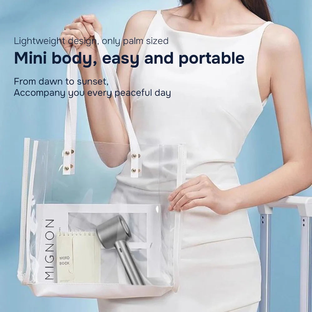 Ai Portable Waist Fan 6 Speeds 16000Rpm Strong Tu With 5-Speed Settings Dual-Side Custom Fans Handheld Electric Rhinestone
