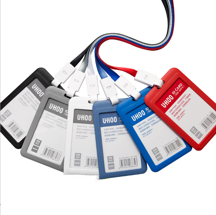 UHOO Portrait ID Card Holder with Lanyard