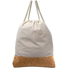 Cork Accent Canvas Drawstring Bag