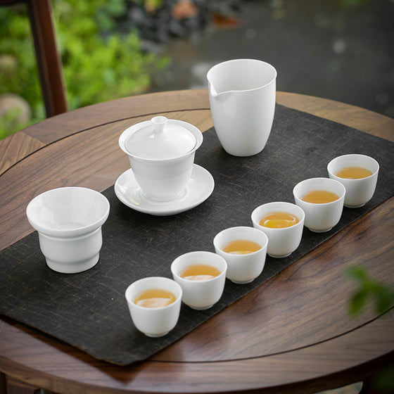 9-Piece Gongfu Ceramic Tea Set - hover image
