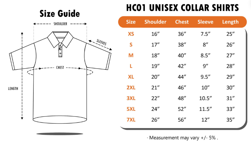 HC01 Plain Cotton Polo Shirt (Unisex)