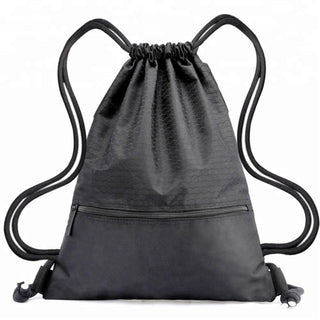 Water-Resistant Drawstring Backpack with Front Pocket