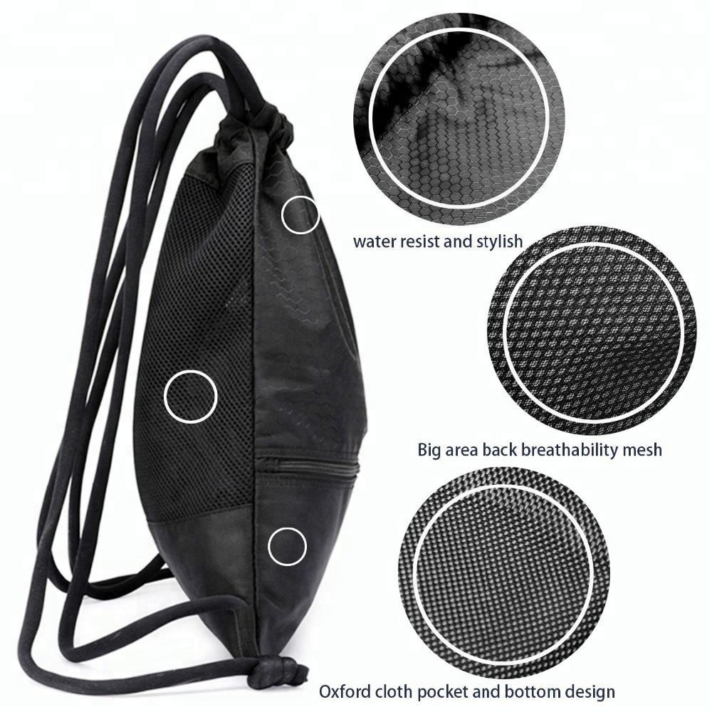 Water-Resistant Drawstring Backpack with Front Pocket