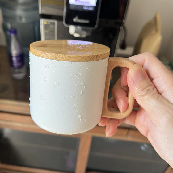 400ml WoodGrip Stainless Steel Mug - hover image