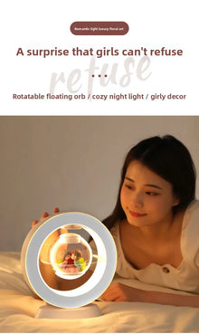 Smart AI Acrylic for Speaker Magnetic Levitation Eternal Flower Desktop Ornament Perpetual Motion Toy Gift Patent