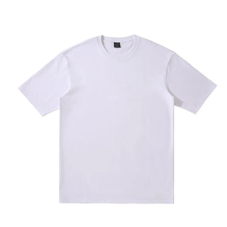 Customizable Pattern Solid Color 240gsm Oversize 65% Cotton 35% Polyester Fiber Round Neck T-Shirt  Casual Style