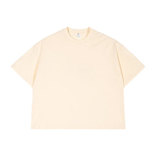 100% Cotton Boxy Men's T-Shirt 240 GSM Heavyweight Streetwear Oversized Dropped Shoulders Cropped Custom Logo Short American OEM