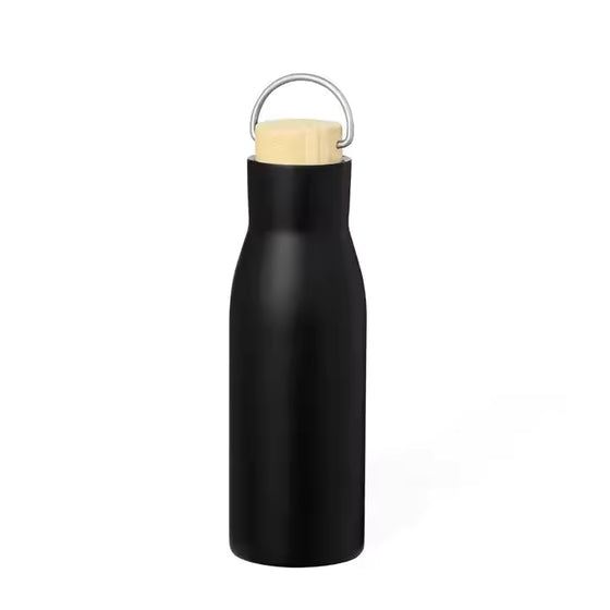 BambooGrip 450ml Double Wall Stainless Steel Bottle - hover image