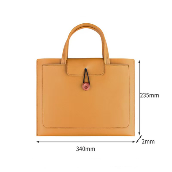 14" Slim Leather Laptop Carry Bag - hover image