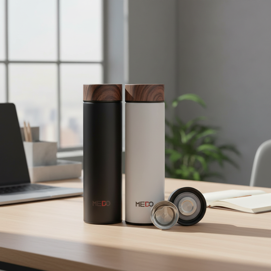 500ml Wooden Lid Stainless Steel Thermos