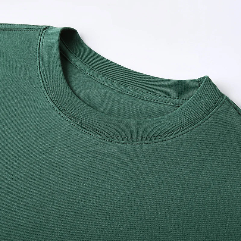 US Size Oversized Unisex Tshirt 260 GSM 100% Cotton Dropped Shoulders Custom Logo Print Heavyweight High Quality Knitted High