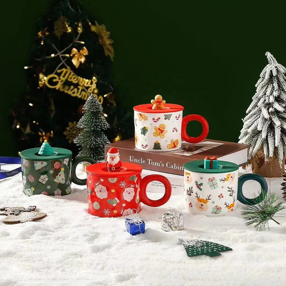 FestiSip 460ml Christmas Ceramic Mug