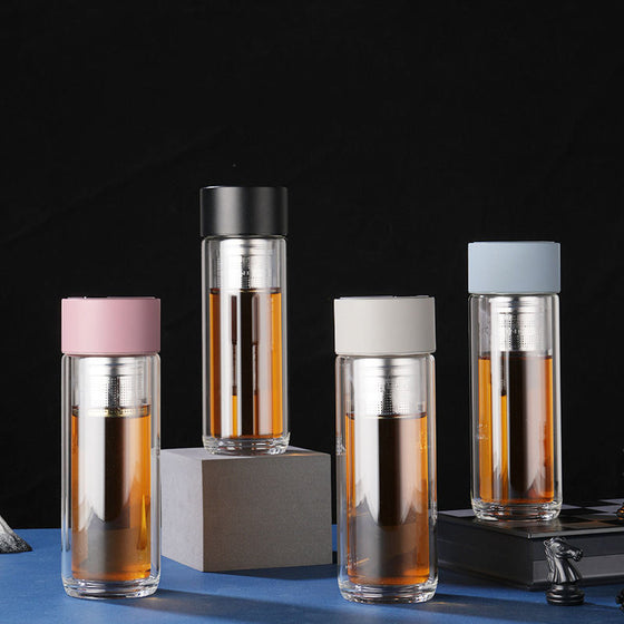 MagniBrew 300ml Double Wall Glass Infuser Bottle - hover image