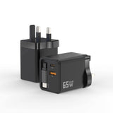 65W GaN Fast Charger with Retractable Cable