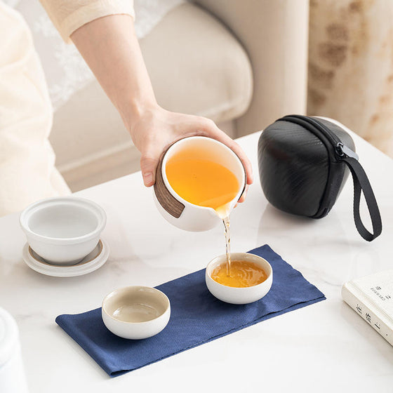 TravelNest Ceramic Tea Set - hover image