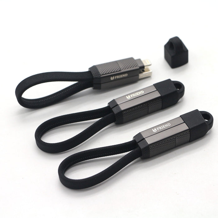 60W Multi-Function Charging Cable Keychain