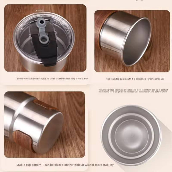300ml WoodLoop Stainless Steel Tumbler - hover image