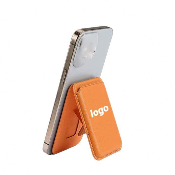 Magnetic PU Leather Card Holder with Stand