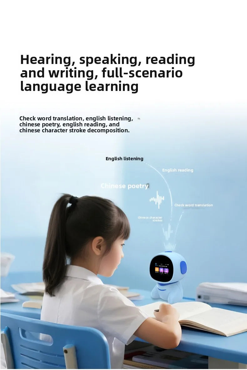 AI Learning Robot Glory Pro Voice Controlled Translation Assistant Dialogue Learning Smart Toy Kids Birthday Gift for Children