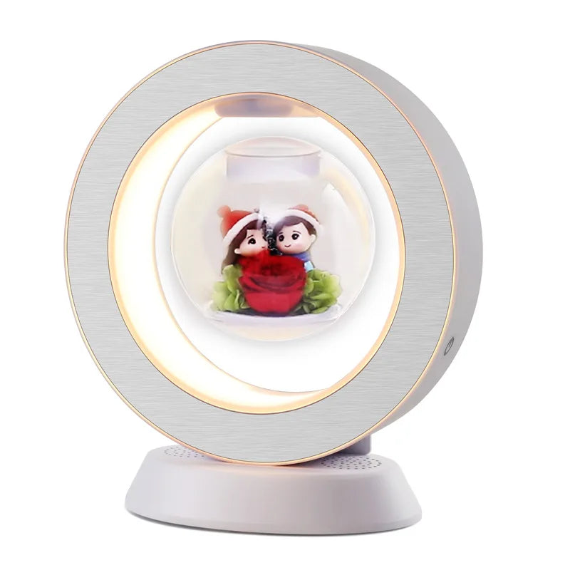 Smart AI Acrylic for Speaker Magnetic Levitation Eternal Flower Desktop Ornament Perpetual Motion Toy Gift Patent