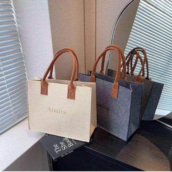 DuoToneWeave Felt Tote L