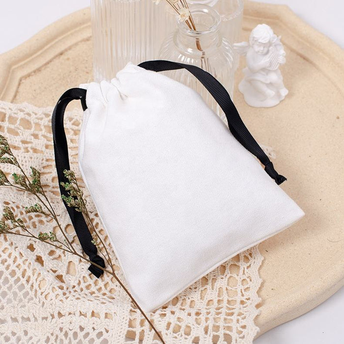 Small Cotton Ribbon Pouch