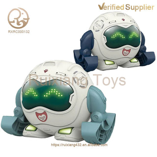 Wholesale AI Smart Kids Gift Intelligent Tumbling Dancing Electric Voice Sound Control Educational Toys Ai Roll Toy Robot