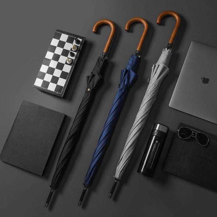 25" Golf Umbrella with Wooden J-Hook Handle
