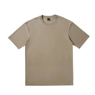 Customizable Pattern Solid Color 240gsm Oversize 65% Cotton 35% Polyester Fiber Round Neck T-Shirt  Casual Style