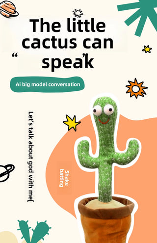Toy AI Cactus Smart Toy Large Intelligent Conversation Model Birthday Gift for Boys and Girls Party Supplies