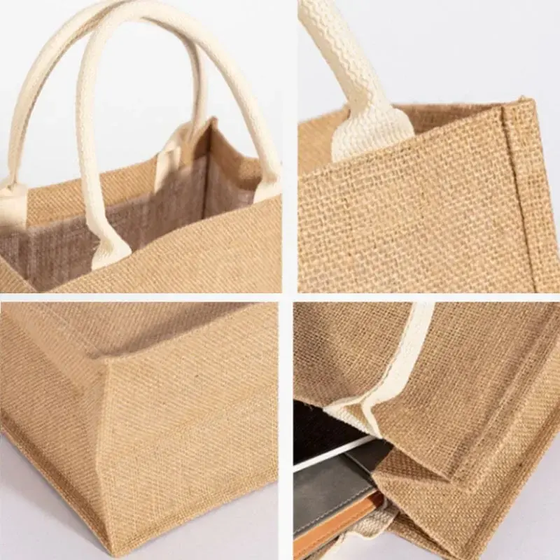 Small Laminated Jute Bag - hover image