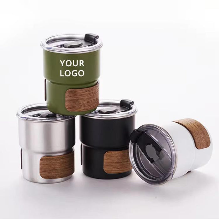 300ml WoodLoop Stainless Steel Tumbler