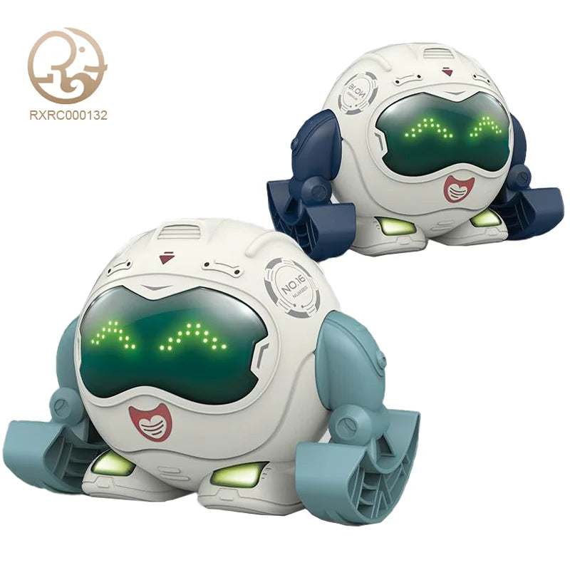 Wholesale AI Smart Kids Gift Intelligent Tumbling Dancing Electric Voice Sound Control Educational Toys Ai Roll Toy Robot