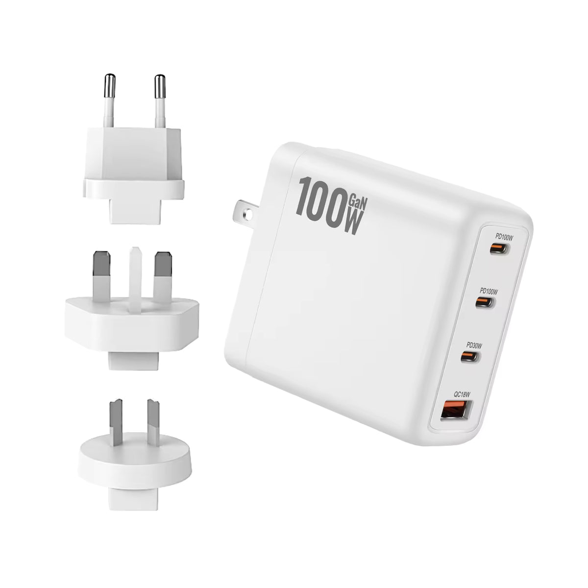 100W Universal GaN Travel Adapter Wall Charger