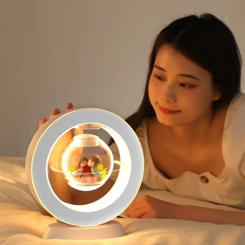 Smart AI Acrylic for Speaker Magnetic Levitation Eternal Flower Desktop Ornament Perpetual Motion Toy Gift Patent