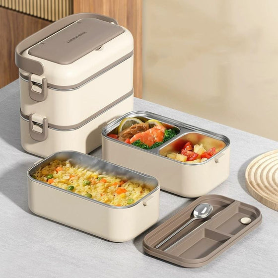 Duo-Layer Stainless Steel Thermal Lunch Box