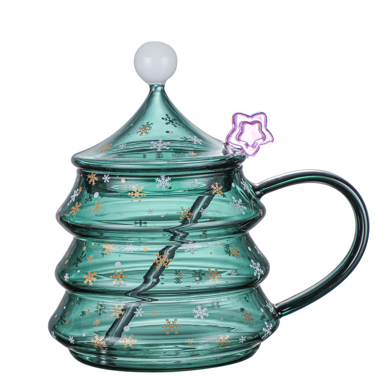 TreeFrost 400ml Christmas Tree Glass with Spoon