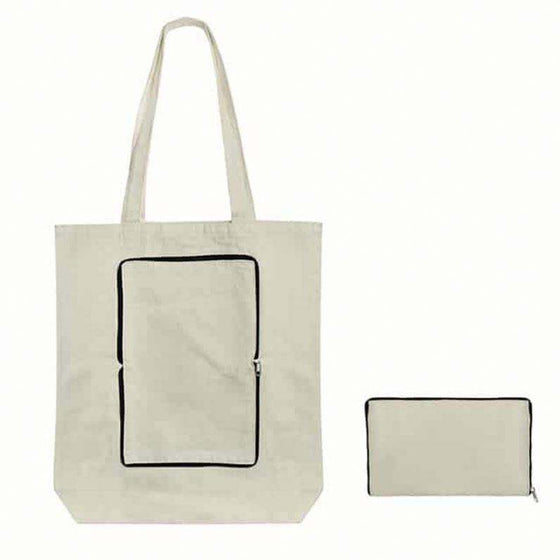 FoldEase Cotton Canvas Tote Bag - hover image