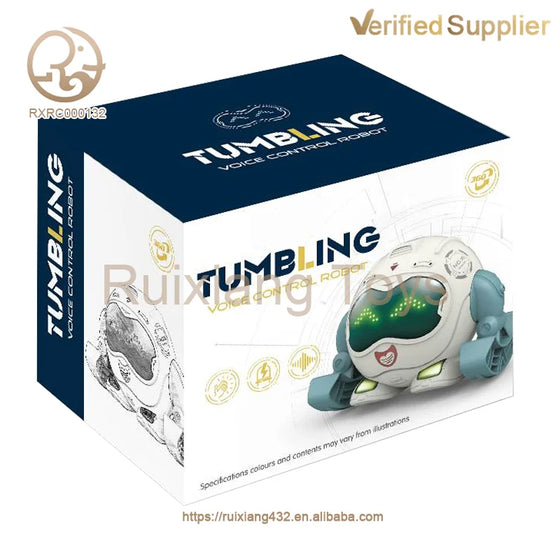 Wholesale AI Smart Kids Gift Intelligent Tumbling Dancing Electric Voice Sound Control Educational Toys Ai Roll Toy Robot - hover image