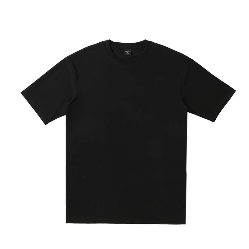 Customizable Pattern Solid Color 240gsm Oversize 65% Cotton 35% Polyester Fiber Round Neck T-Shirt  Casual Style