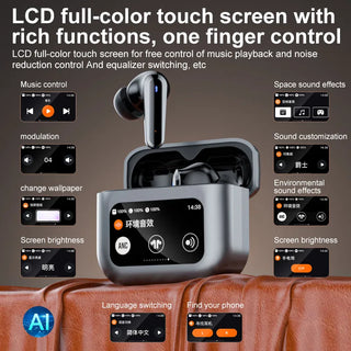 Free Sample NEEXXT Q30AI Hot Selling Touch Screen LED Display AI TWS Earbuds Earphones for Travel and Business