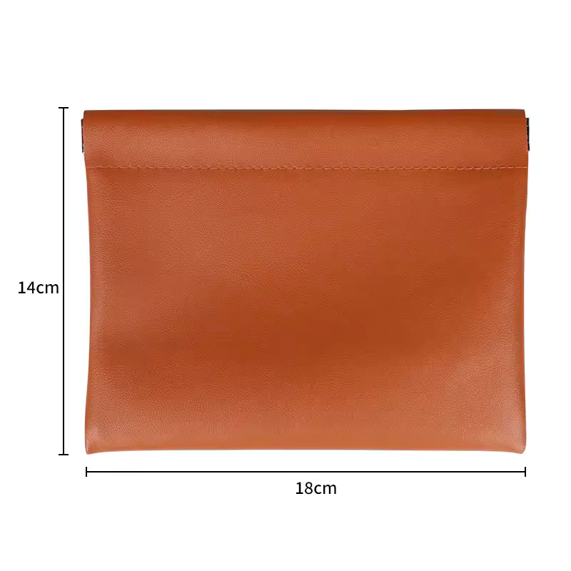 PU Leather Auto-Closure Pouch