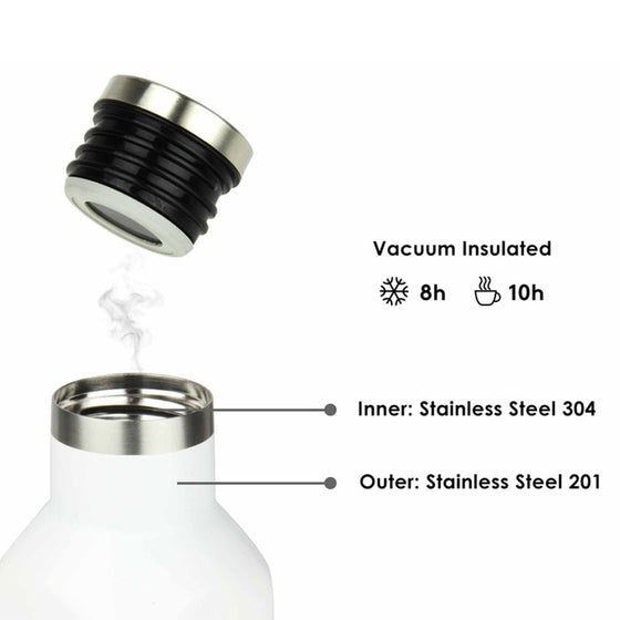 500ml Matte Pearl Stainless Steel Vacuum Flask - hover image