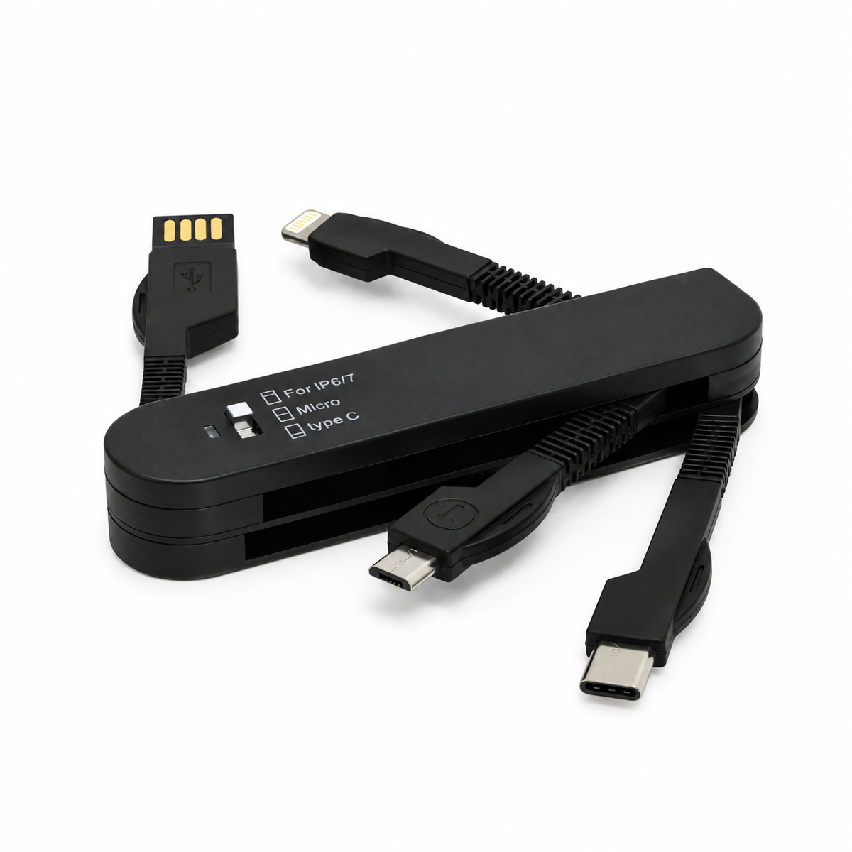 Multi-Connector Swivel Charging Cable