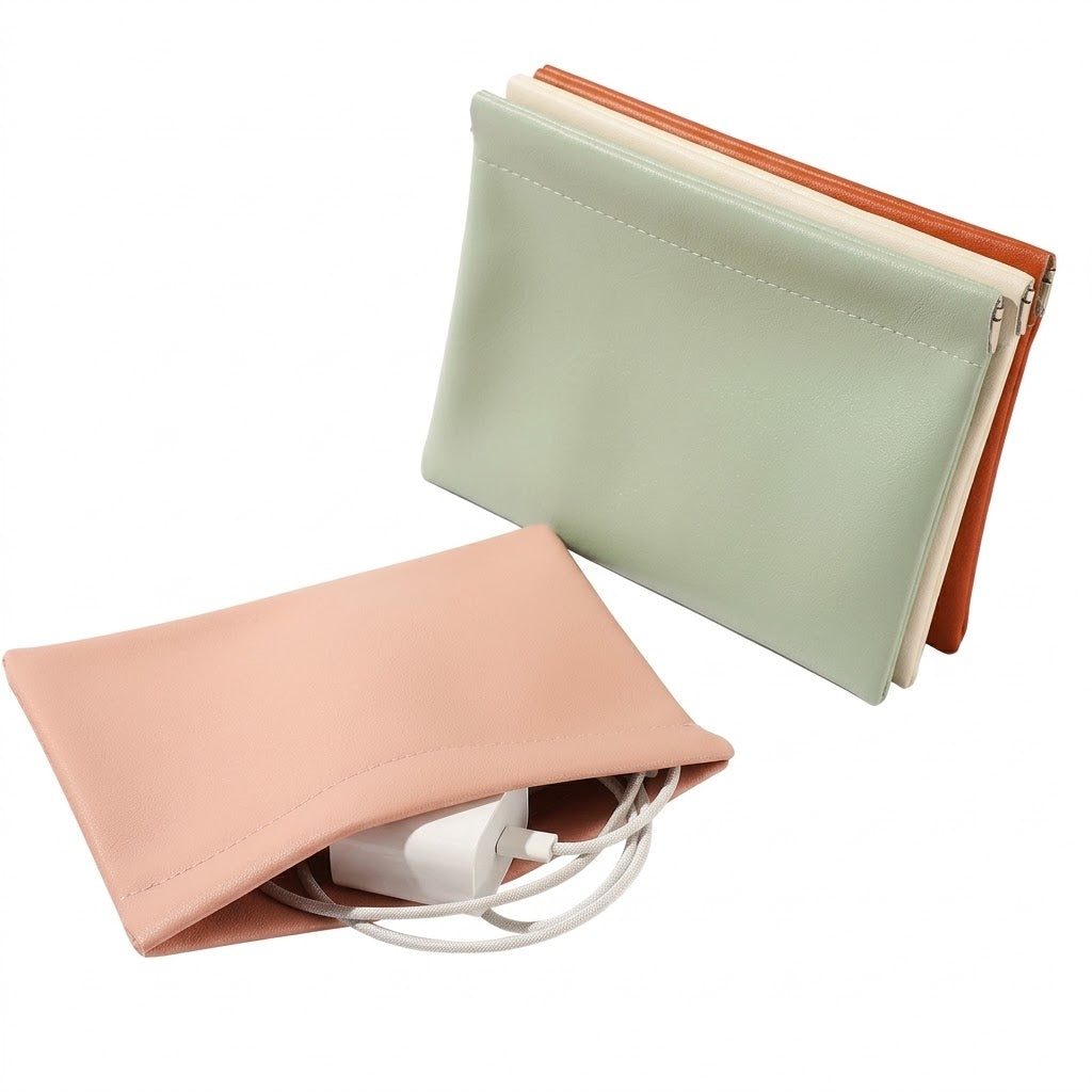 PU Leather Auto-Closure Pouch
