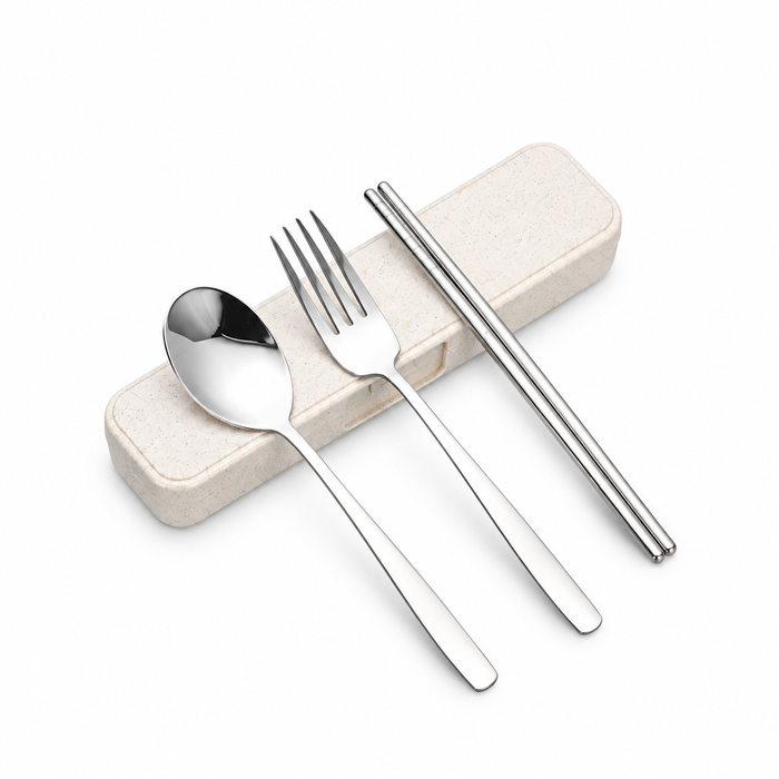 Pastel Stainless Steel Travel Cutlery Set