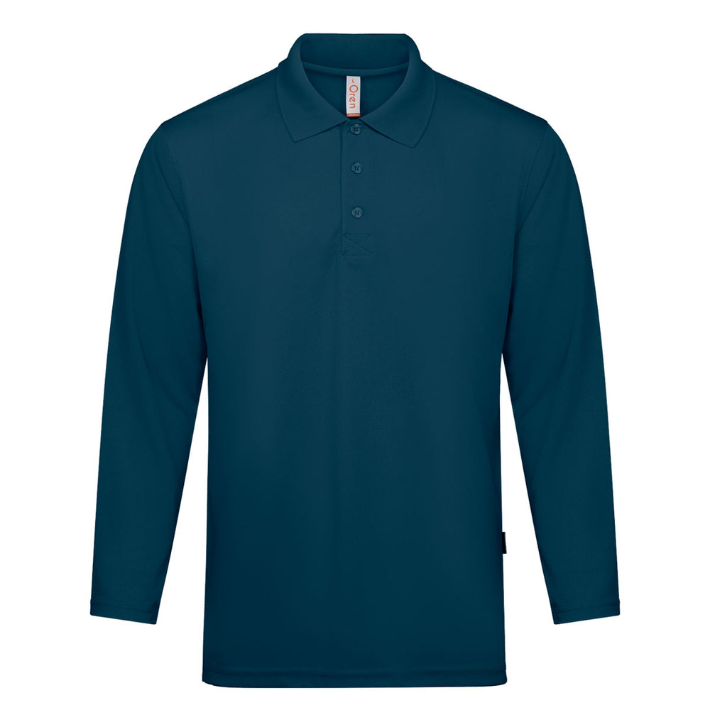QD67 Microfibre Long Sleeve Polo Shirt (Unisex)
