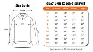 QD67 Microfibre Long Sleeve Polo Shirt (Unisex)