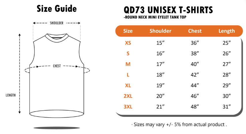 QD73 Unisex Microfibre Mini Eyelet Tank Top (Unisex)