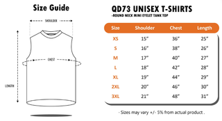 QD73 Unisex Microfibre Mini Eyelet Tank Top (Unisex)